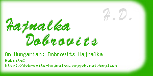 hajnalka dobrovits business card